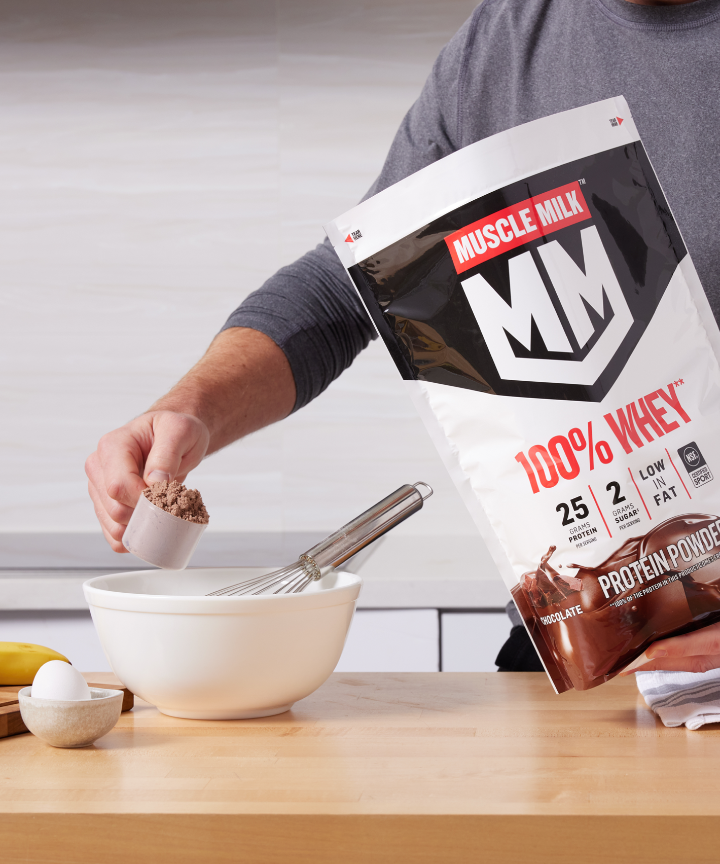 Muscle Milk 100% Whey - Chocolate - 5 lb - PDP Detail 4