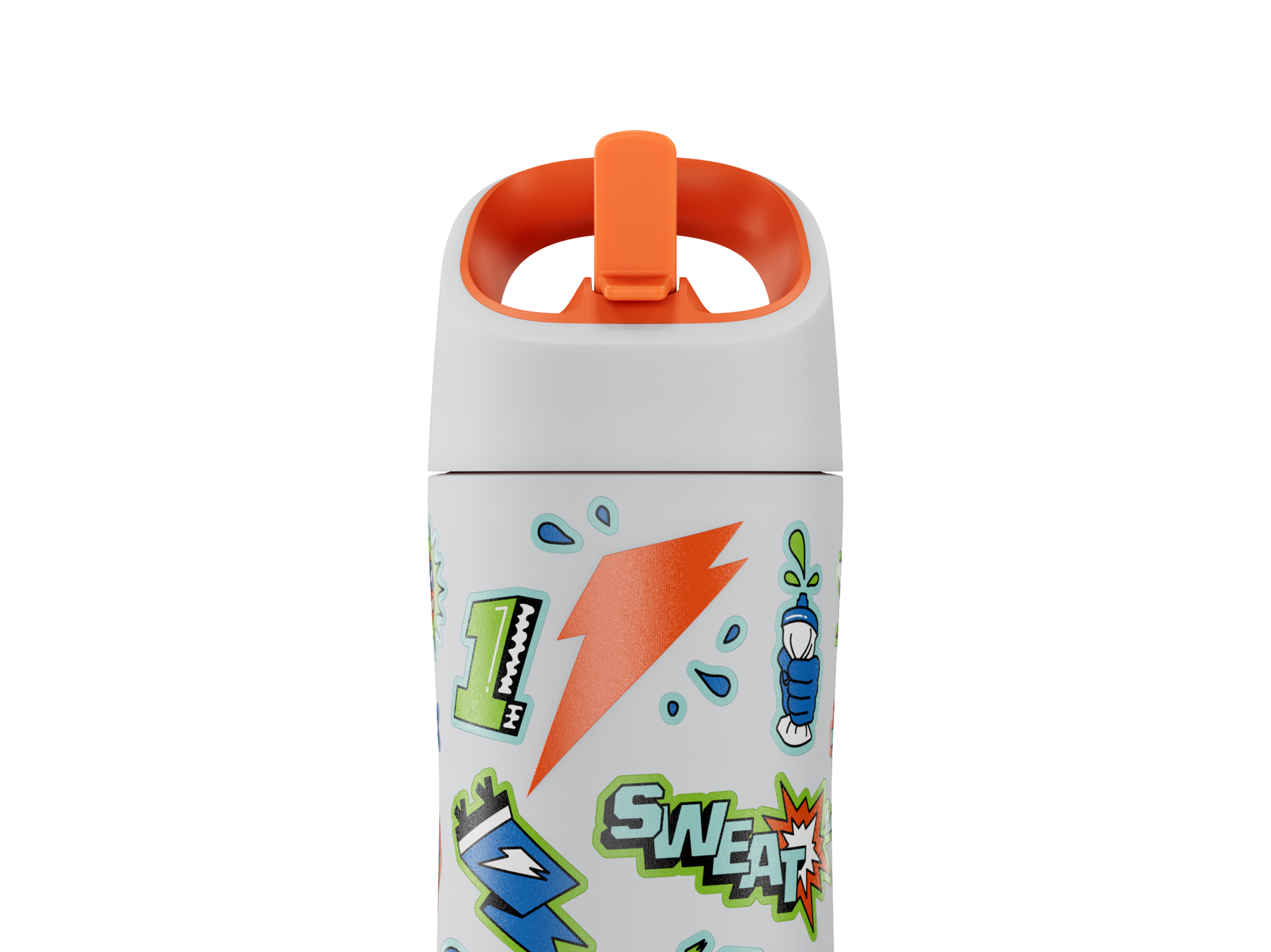 Rookie Stainless Steel Water Bottle - Sticker White - PDP Hero 1