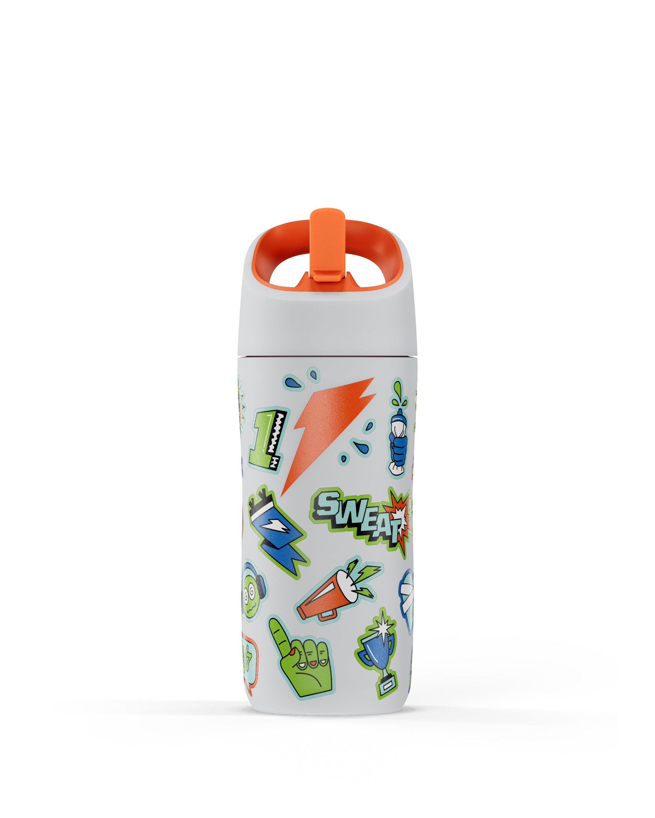 Rookie bottle in white with stickers