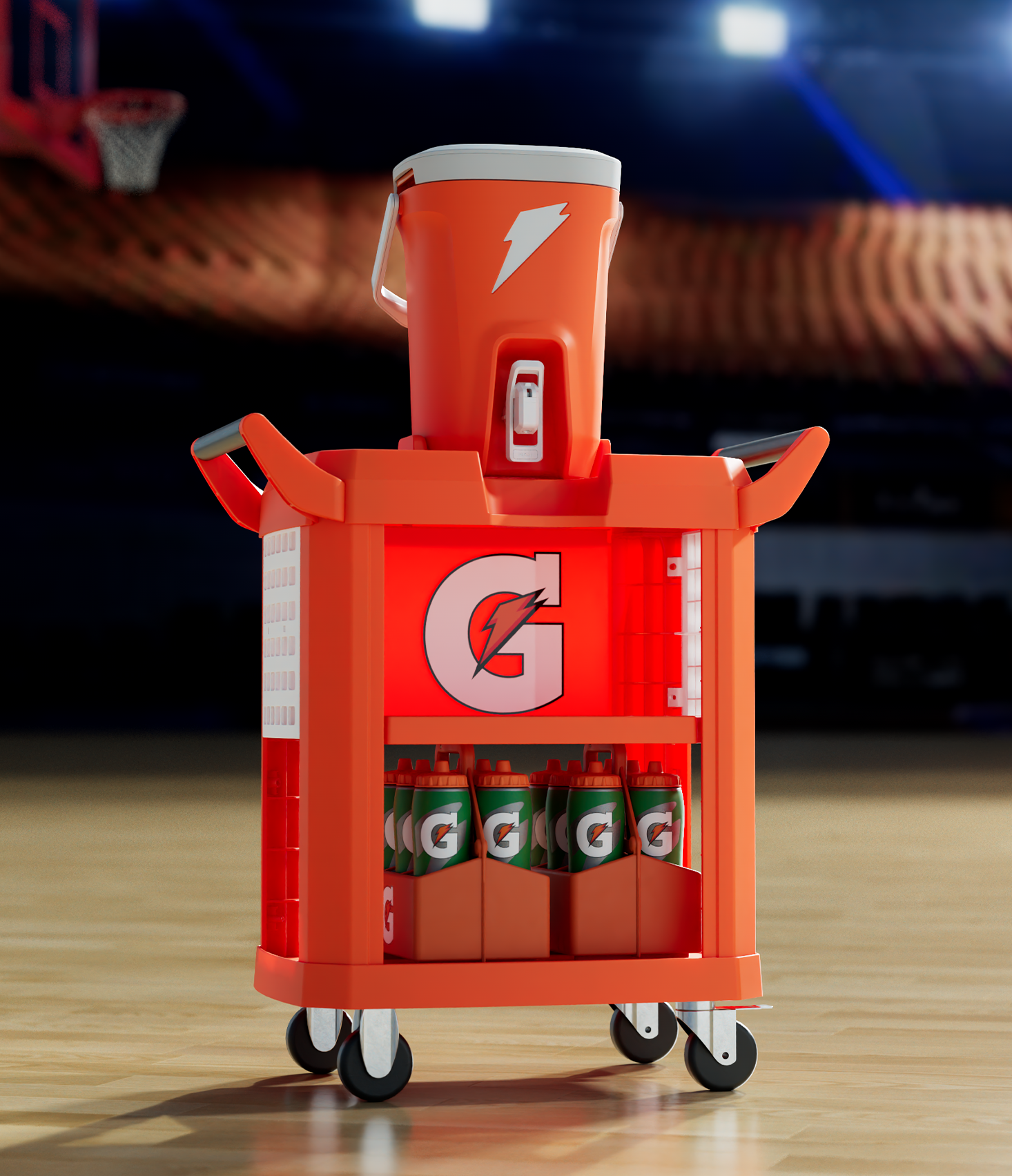Gatorade Cooler Cart - Orange - Single Cooler - PDP Detail 2