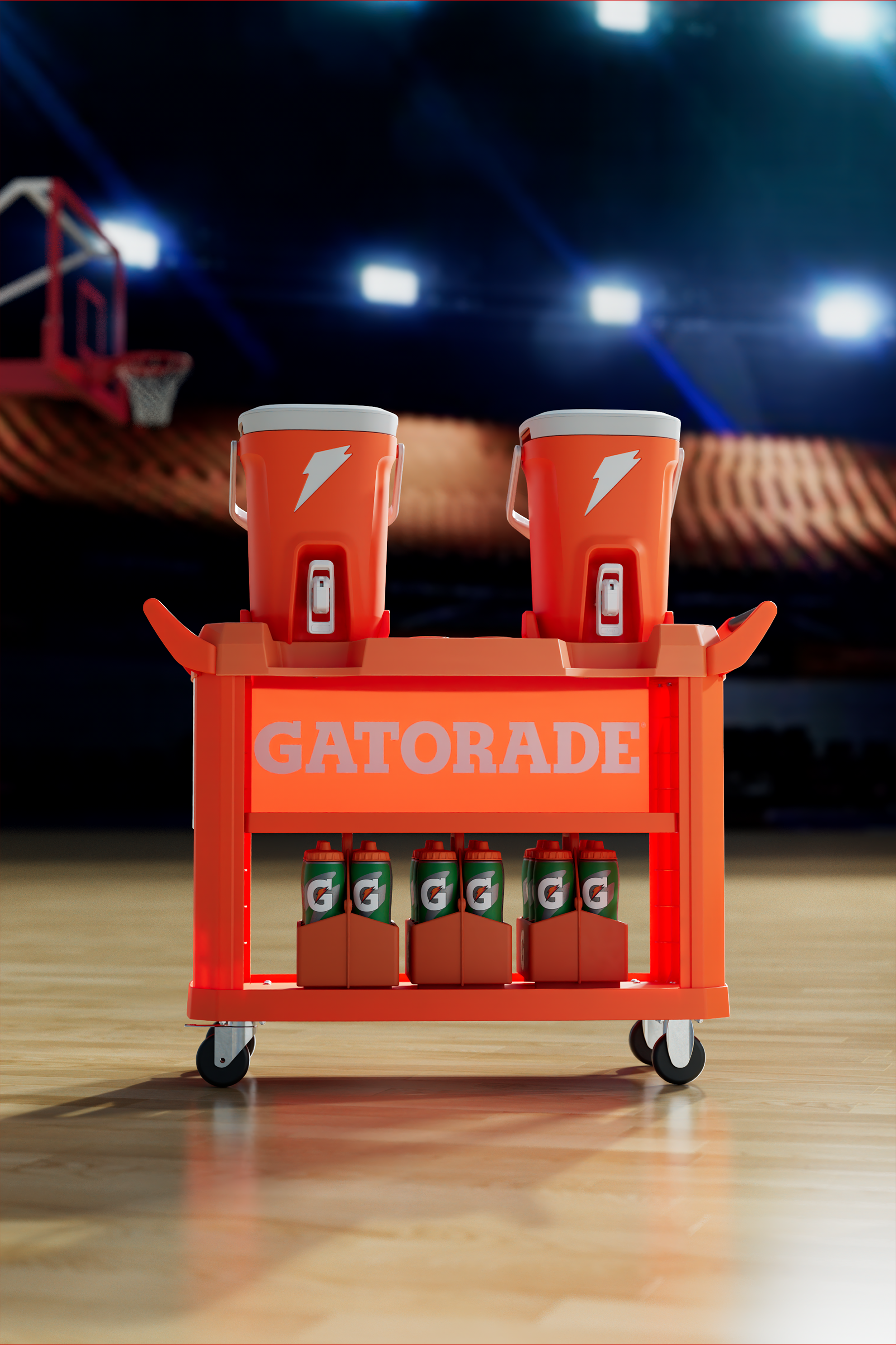 Gatorade Cooler Cart - Orange - Double Cooler - PDP Detail 1