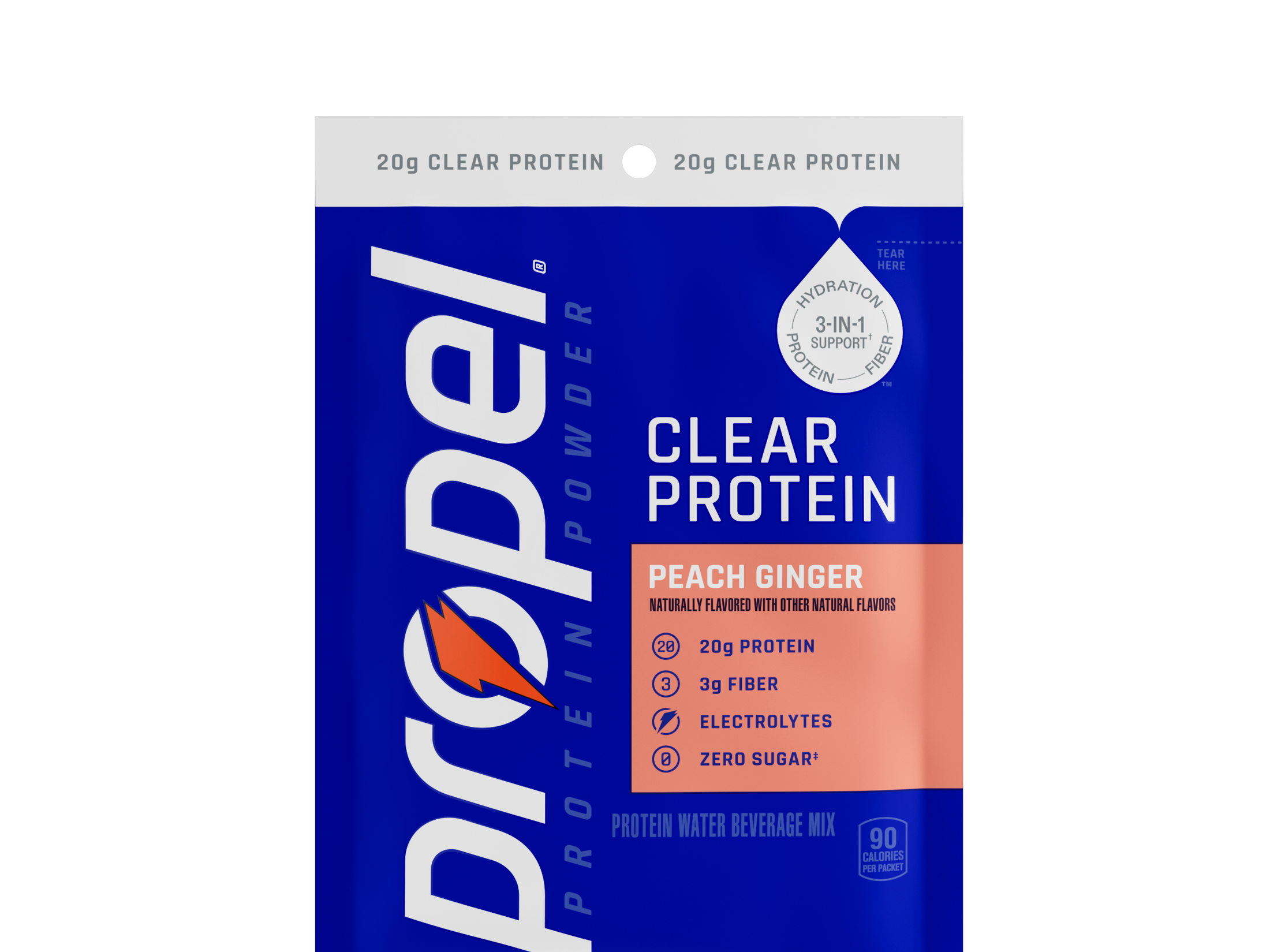 Propel Clear Protein - Peach Ginger - PDP Hero 1